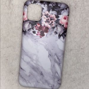 iPhone 11 floral marble phone case